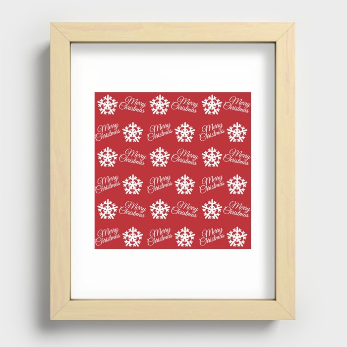 Christmas Pattern Recessed Framed Print