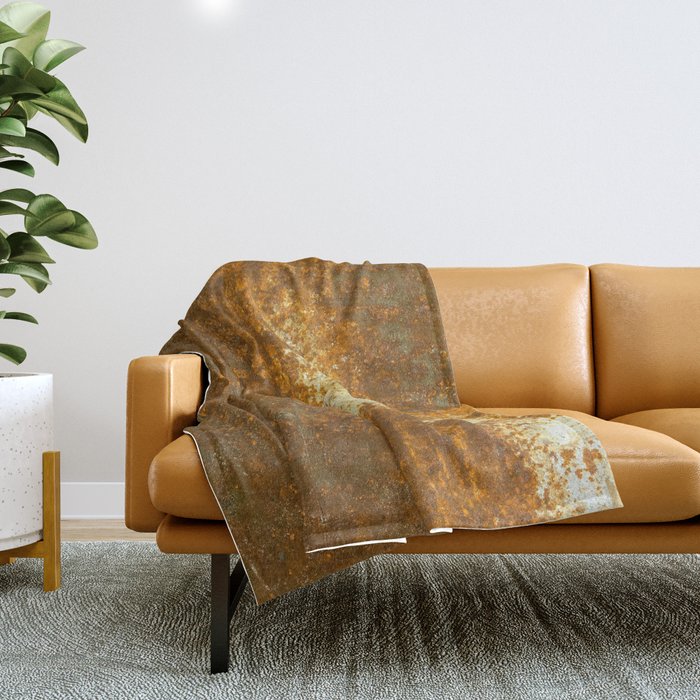 large Rust background Throw Blanket