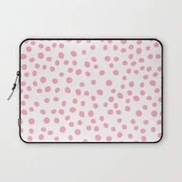 Hot Pink doodle dots Laptop Sleeve