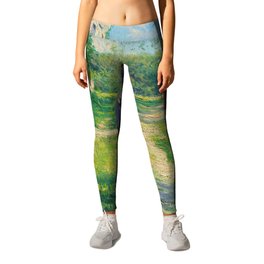 Gustave Caillebotte "The Uphill Path" Leggings