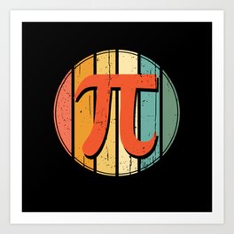 Vintage Retro Pi Math Geek Mathematician Pi Day Art Print