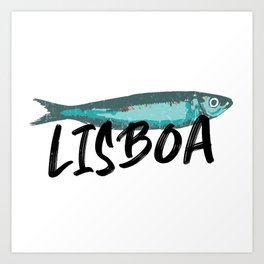 The famous sardine of Lisbon, symbol of Lisbon festival of Santos Art Print