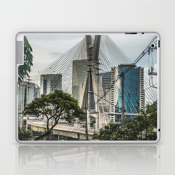 Brazil Photography - Beautiful Bridge In The Middle Of Sao Paulo Laptop & iPad Skin