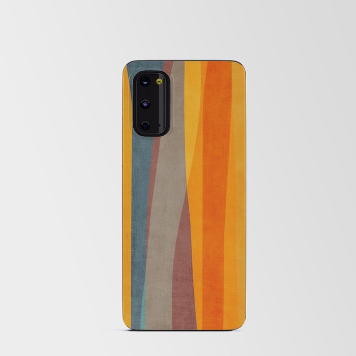 Yellow Orange Blue Beige Brown Modern MCM Art Android Card Case