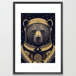 Bear the spaceman Framed Art Print