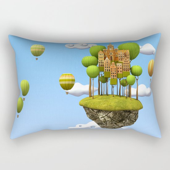 New City in the Sky Rectangular Pillow