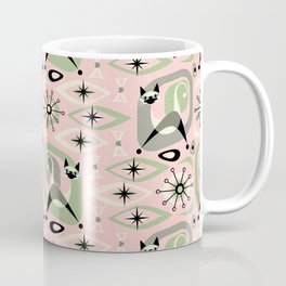 Siamese Cat Abstract on Pink Mug