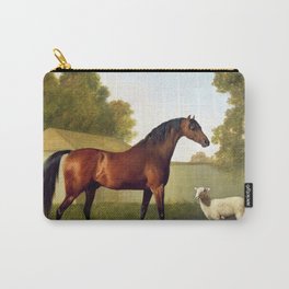 Dungannon, the Property of Colonel OKelly, Painted in a Paddock with a Sheep by George Stubbs Carry-All Pouch | Horse, Painting, Mammal, Beautiful, Oil, Vintage, Retrovintageart, Love, Animal, Nature 