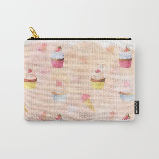 Happy summer- lovely vintage cake summer pattern Carry-All Pouch