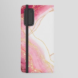 Abstract Gold And Pink Glamour Marble  Android Wallet Case