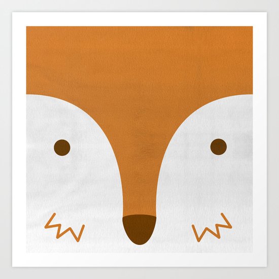 Mr Fleecy Fox Art Print