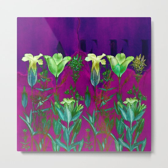 flowers on a wall Metal Print