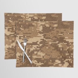 Camouflage Military Army Design, Commando Synonym Brown Cama Rapper Style Pattern iPhone Case Placemat