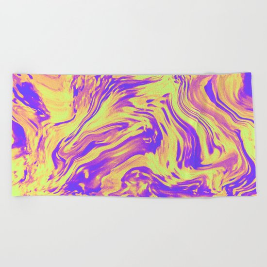 GIRL WITH ONE EYE Beach Towel
