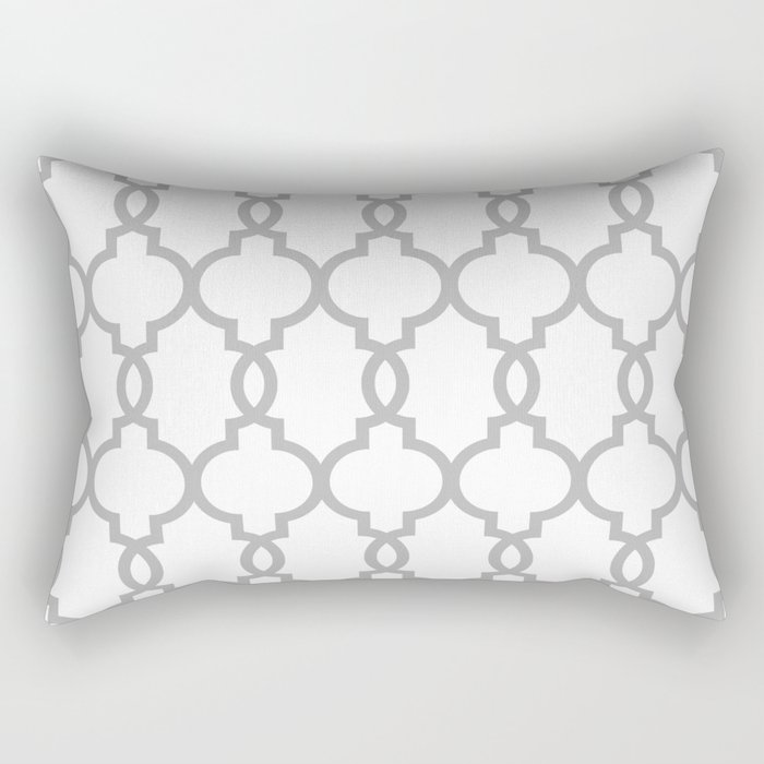 Hollywood Regency Trellis Pattern 522 gray Rectangular Pillow