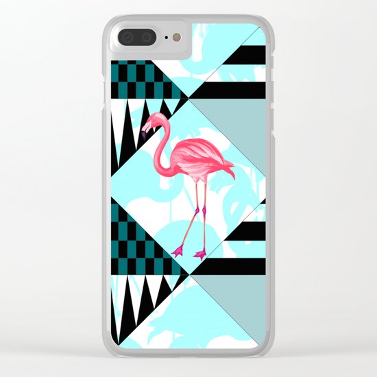 flamingo all days Clear iPhone Case