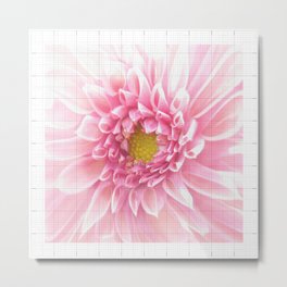 EUCLID pretty bright petal pink pixelated flower with graph detail Metal Print | Double Exposure, Pink, Colour, Print, Square, Contrast, Digital Manipulation, White, Digital, Photo 