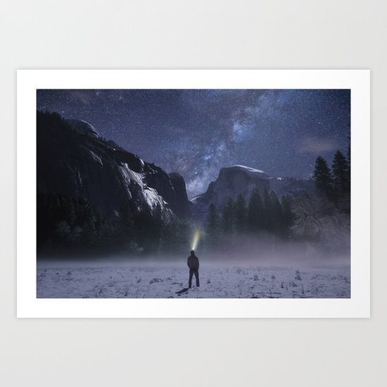 Star Gazer Midnight Art Print