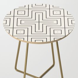 Plus Mid Century Modern Abstract - Black & white Side Table