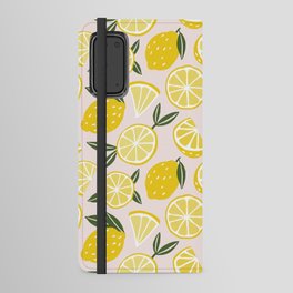 Lemon Pattern with Pink Android Wallet Case