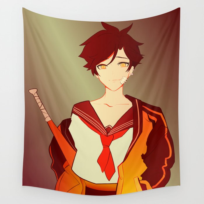 Cute anime girl Wall Tapestry by LipsOfJolie Society6