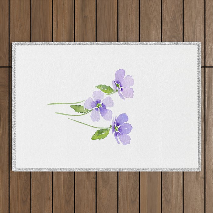 (Not so) Deep Purple Outdoor Rug by sweetseasonsart Society6