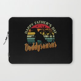 Happy Fathers day Daddysaurus retro Fathersday Laptop Sleeve