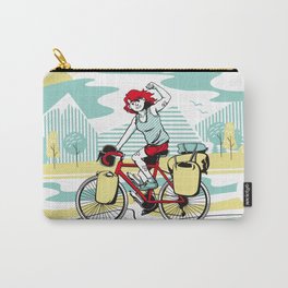 Cycling Girl Carry-All Pouch