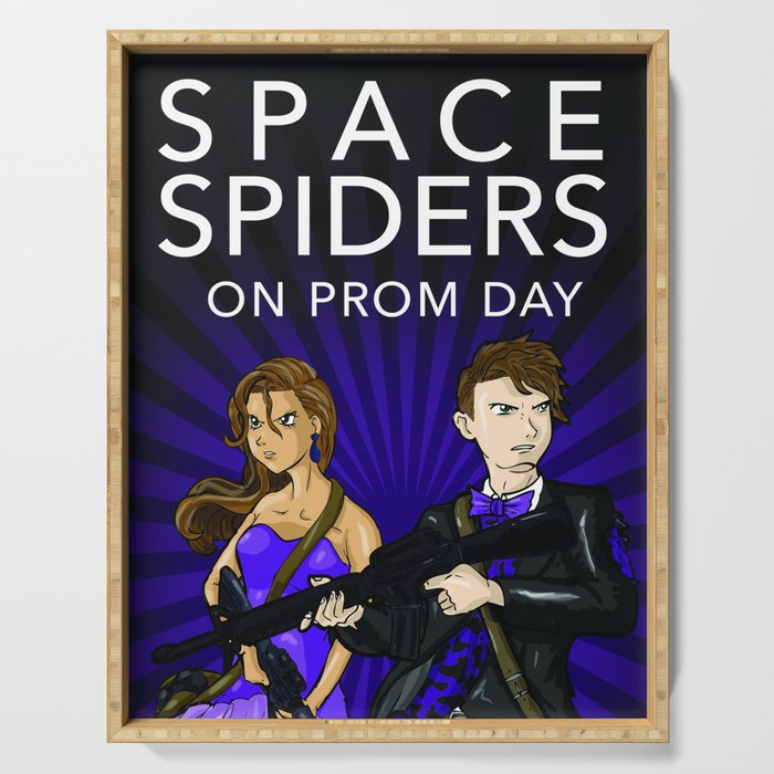Space Spiders on Prom Day Front Cover Art Serving Tray