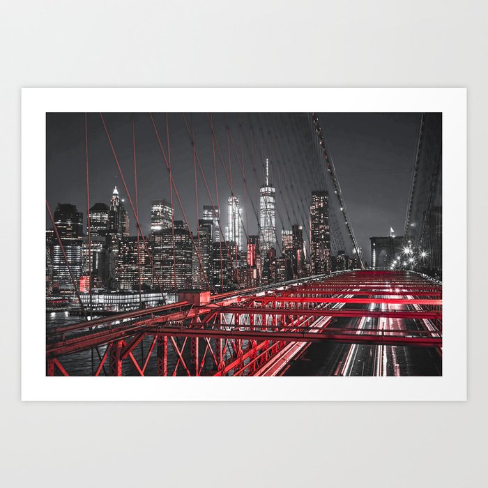 New York City Night Sky Art Print