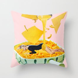 Cheese Dreams (Pink) Throw Pillow