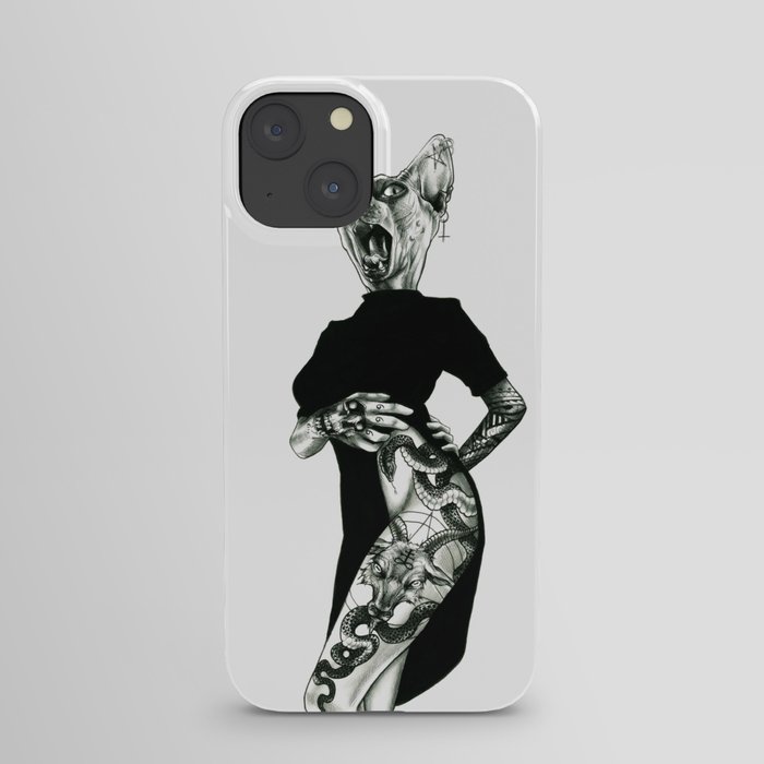The Hipster Sphynx (female version) iPhone Case