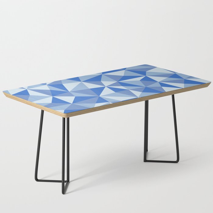 Blue Triangle Pattern Coffee Table