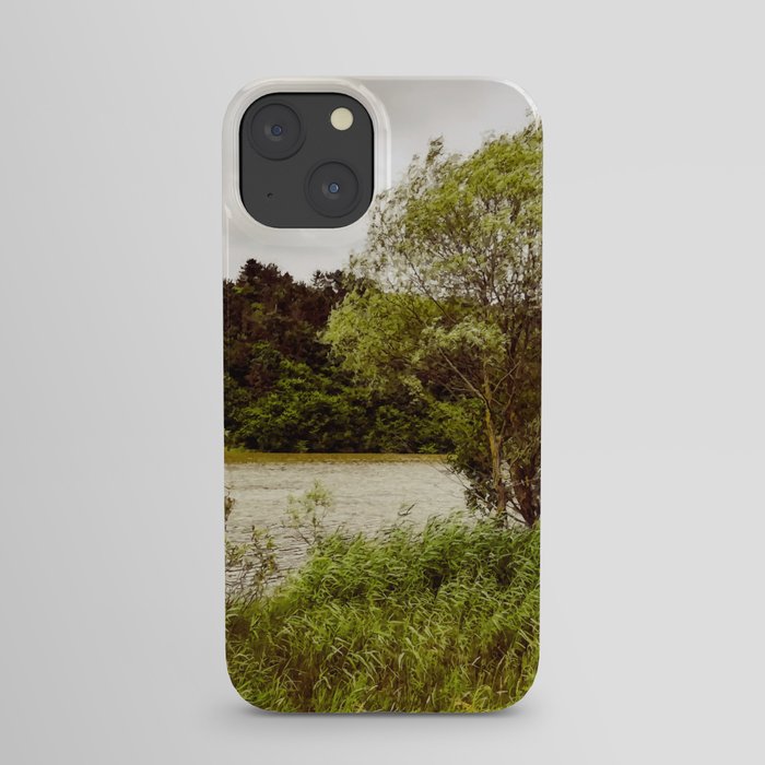 Vintage summer river landscape iPhone Case