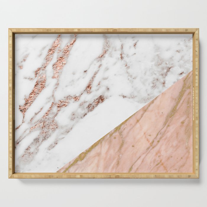 Marble rose gold blended Serving Tray