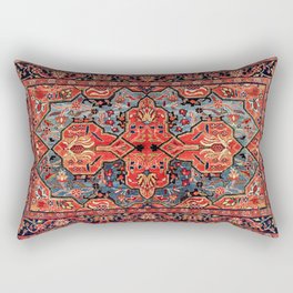 Kashan Poshti Central Persian Rug Print Rectangular Pillow