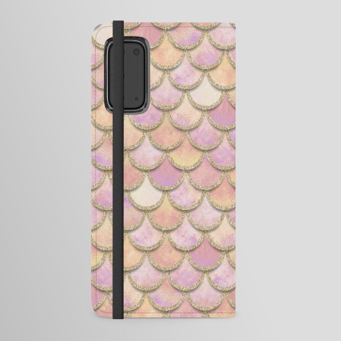 Baby Mermaid Scales Peachy Android Wallet Case
