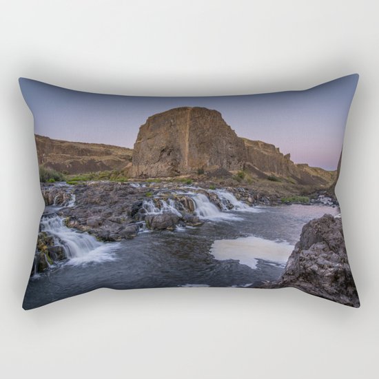 Palouse Falls - Waterfall Sunset Rectangular Pillow