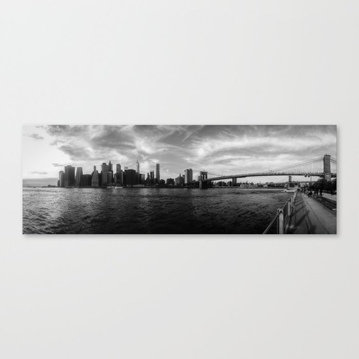 New York Skyline - Black & White Canvas Print