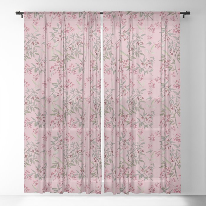 Bamboo surface pattern design Sheer Curtain
