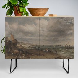Ships on the bay by John Constable Credenza