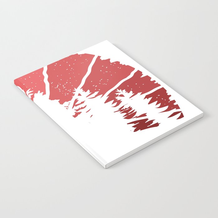 Christmas-Forest-Grungy-Retro-Sunset Notebook