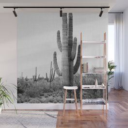 Arizona's Cactus - B&W Wall Mural