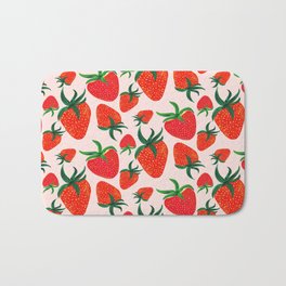 Strawberry Harvest Bath Mat | Berry, Lovely, Smoothie, Fruits, Sweet, Berries, Strawberries, Food, Painting, Dessert 