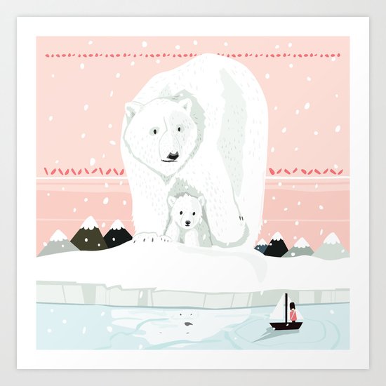 The White Bears and the Tin Soldier Art Print