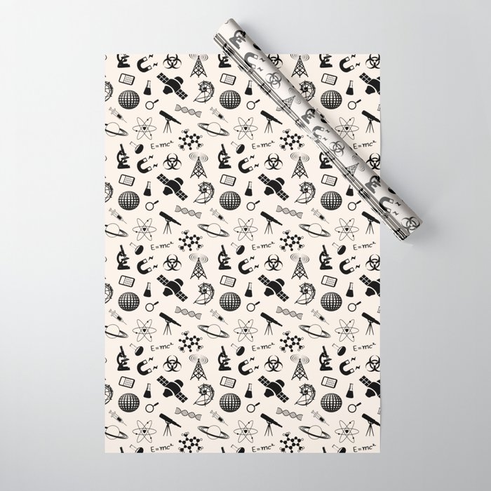 Science Symbols // Antique White Wrapping Paper