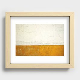 WHITE AND BROWN SURFACE Recessed Framed Print