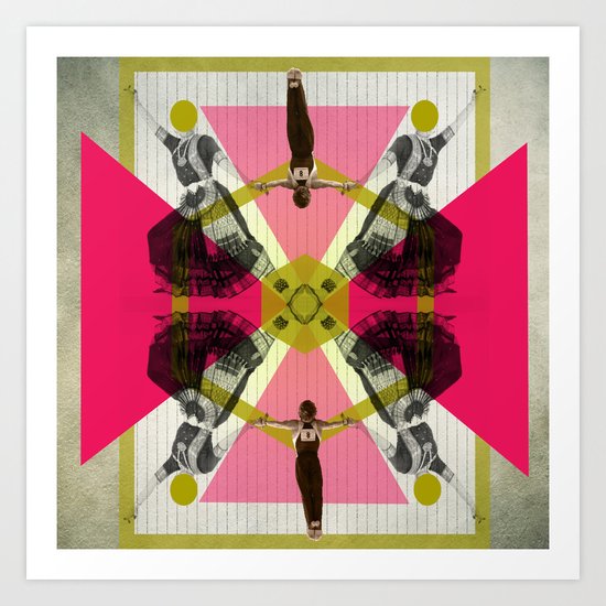 Bollywood geometrical gym Art Print