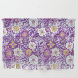 Purple, Yellow & Magenta Floral Wall Hanging