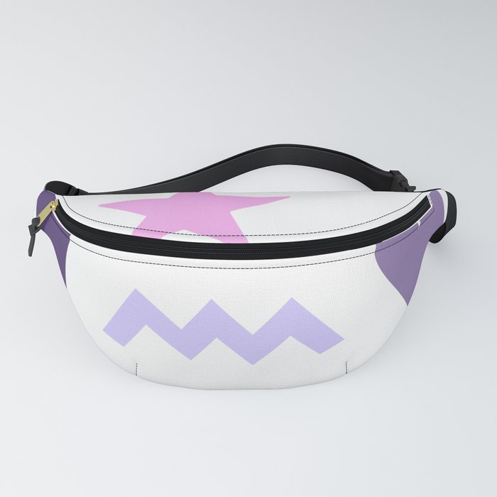 Abstract Purple and Peach Fun Pattern Fanny Pack